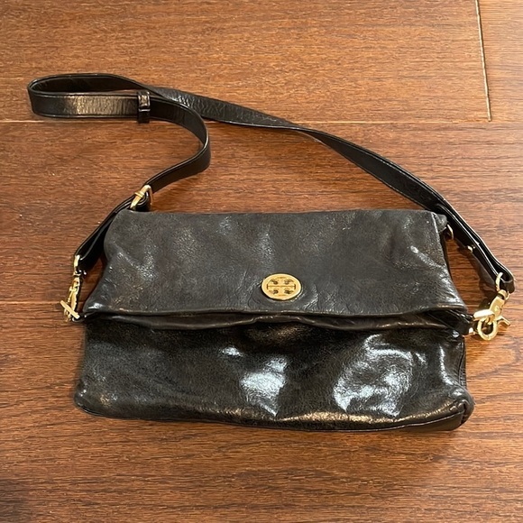 Tory Burch Black Leather Shoulder Bag - Picture 1 of 6
